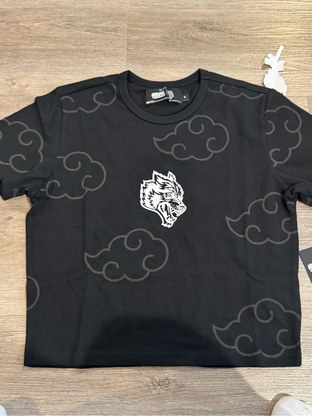 Darc Sport Black Short Sleeve Tee with White Wolf Graphic